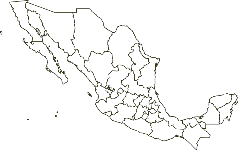 Mapa de México sin nombre