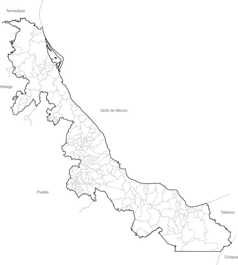 Mapa De Veracruz Con Nombres De Todos Los Municipios Gratis 8379