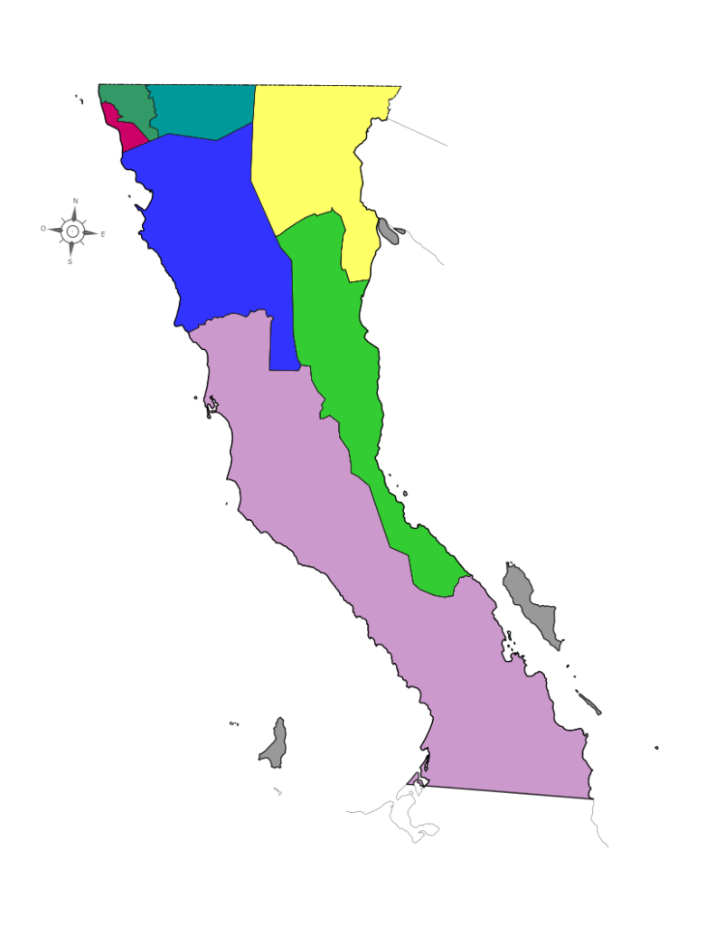 Mapa de Baja California