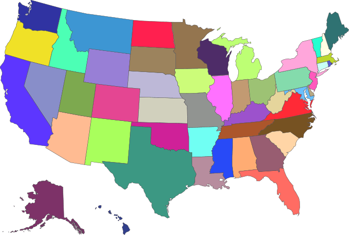 Mapa De Estados Unidos Con Nombres Y Sus Capitales 4908