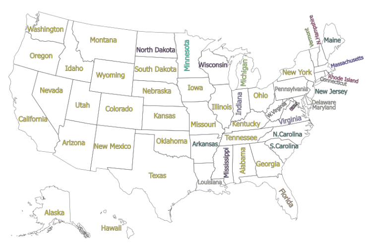 Mapa De Estados Unidos Con Nombres Y Sus Capitales 0681