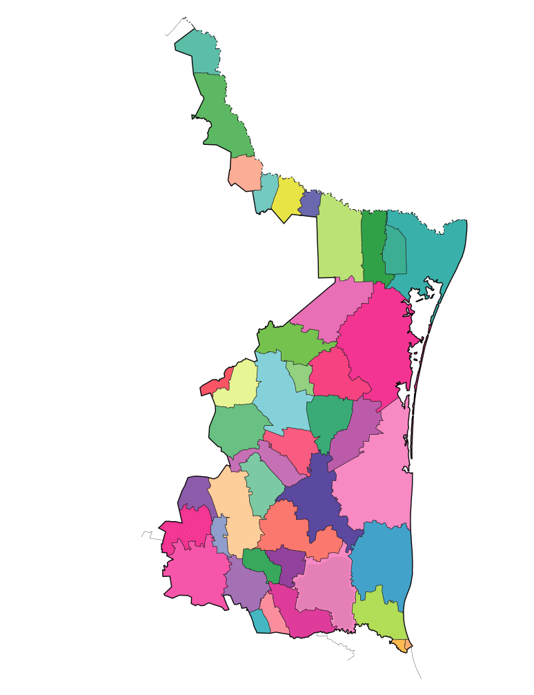 Mapa de Tamaulipas con municipios para imprimir en PDF