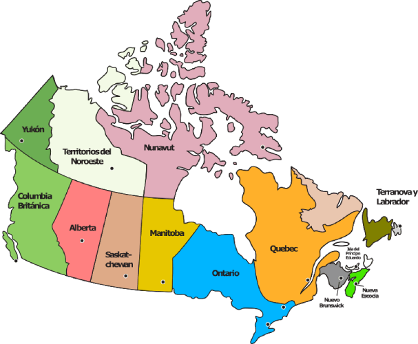 Mapa de Canadá