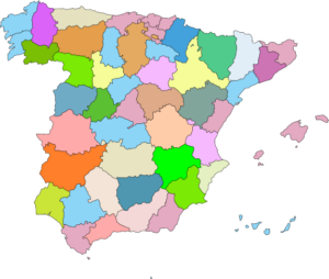Mapa de España con nombre de todas sus ciudades en PDF
