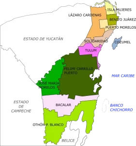 Mapa de Quintana Roo