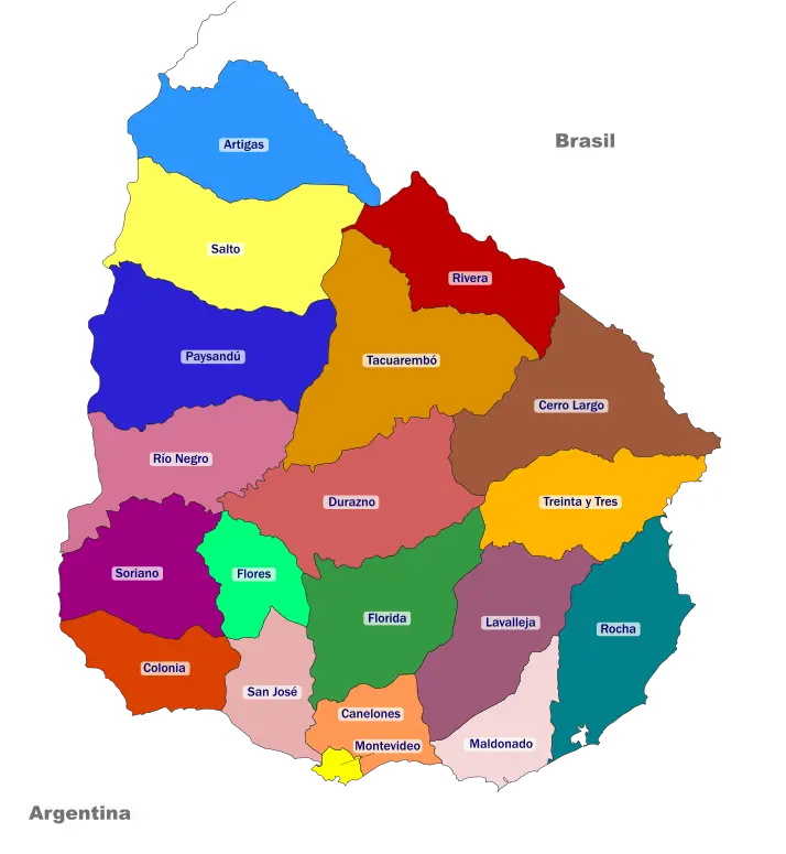 Mapa de Uruguay