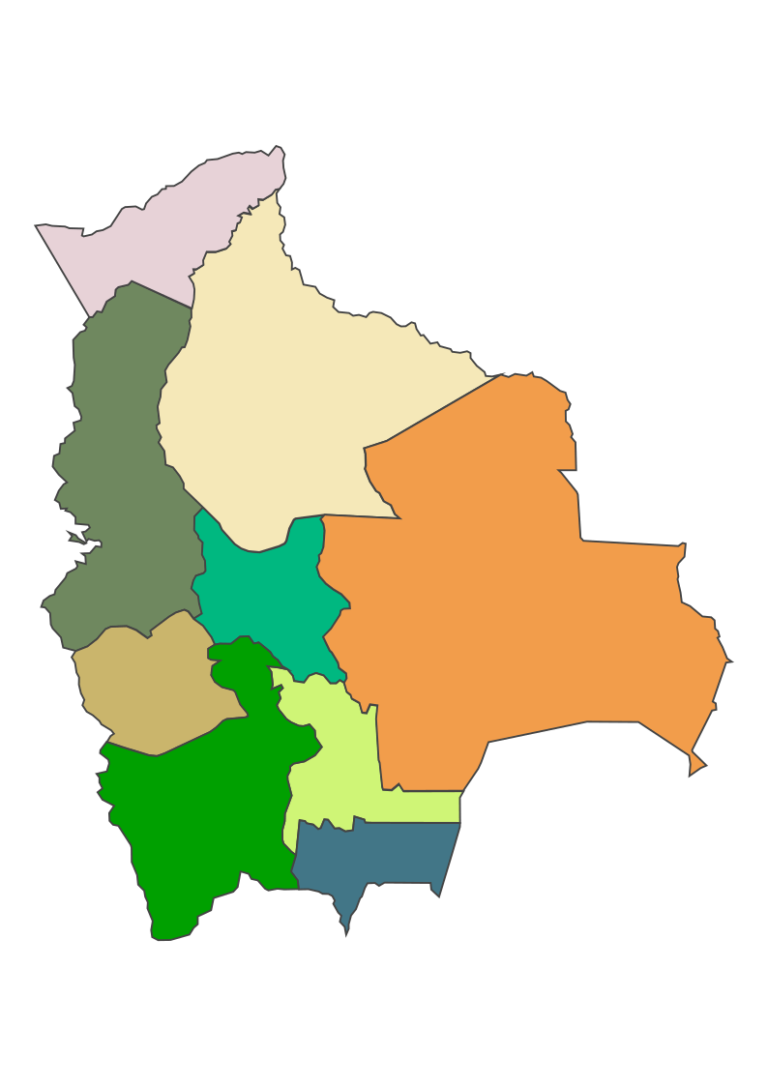 Mapa de Bolivia y sus provincias de cada departamento en PDF