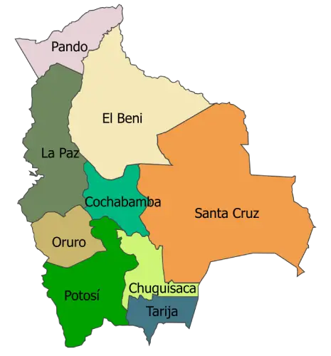 Mapa de Bolivia