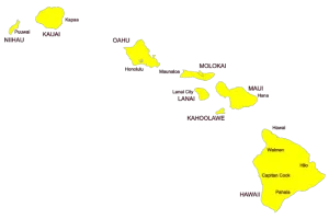 Mapa de Hawaii