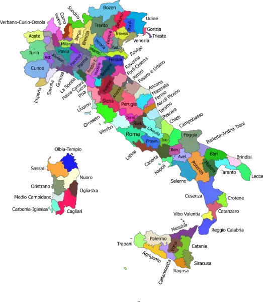 Mapa de Italia