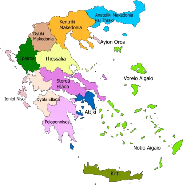 Mapa de Grecia