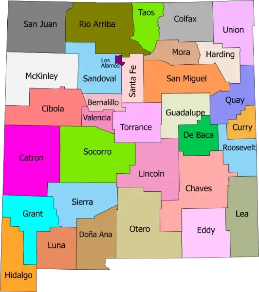Mapa de Nuevo México
