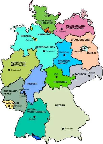 Mapa de Alemania