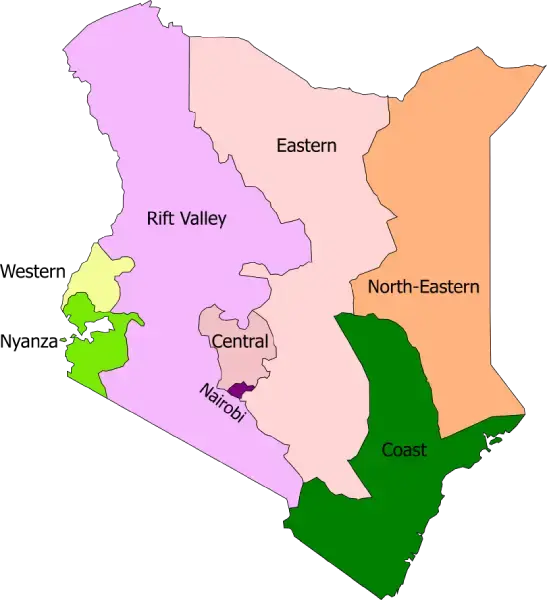 Mapa de Kenia
