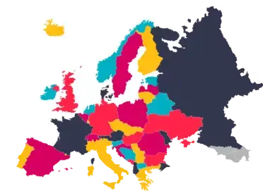 Mapa de Europa sin nombres