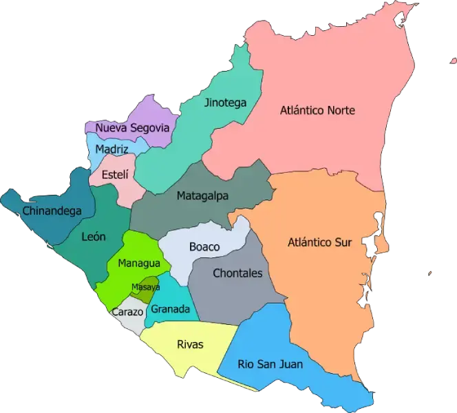 Mapa de Nicaragua