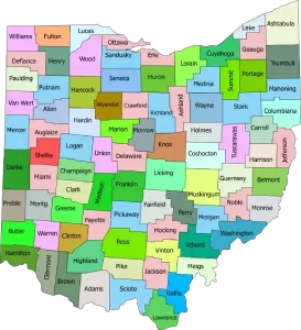 Mapa de Ohio