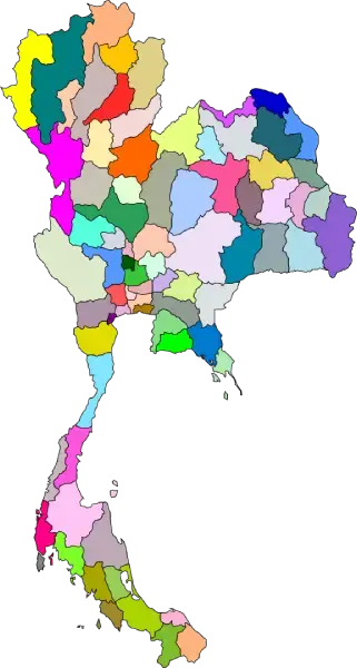 Mapa de Tailandia