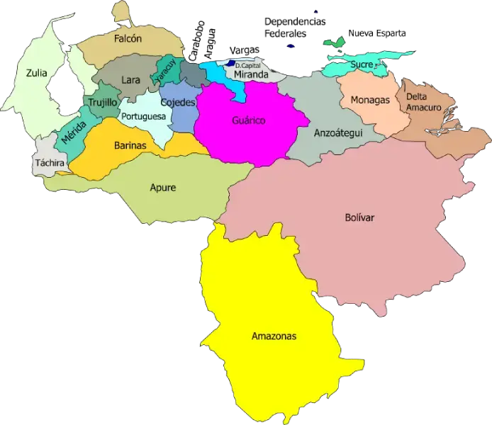 Mapa de Venezuela