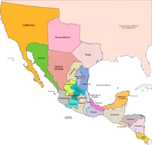 Mapa de 1821 México