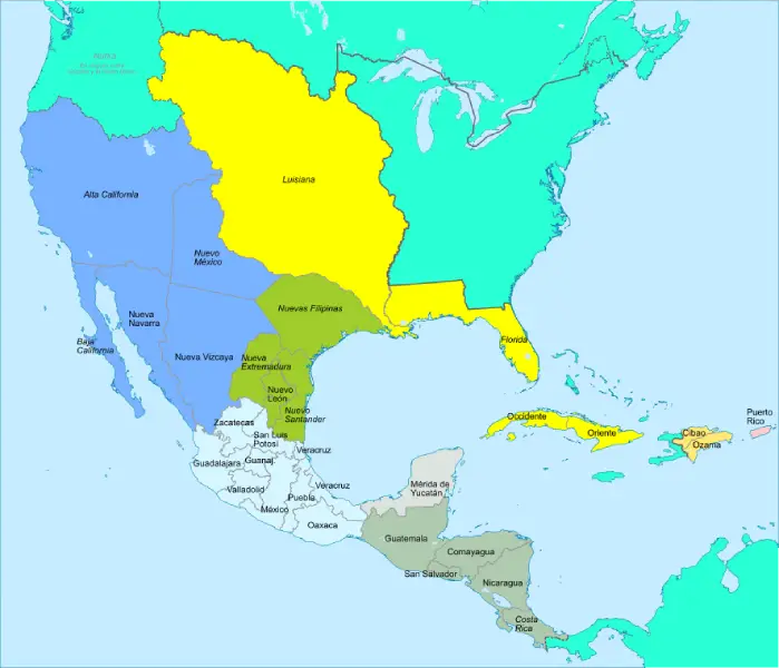 Mapa de Nueva España