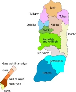 Mapa de Palestina