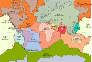 Mapa de placas tectónicas