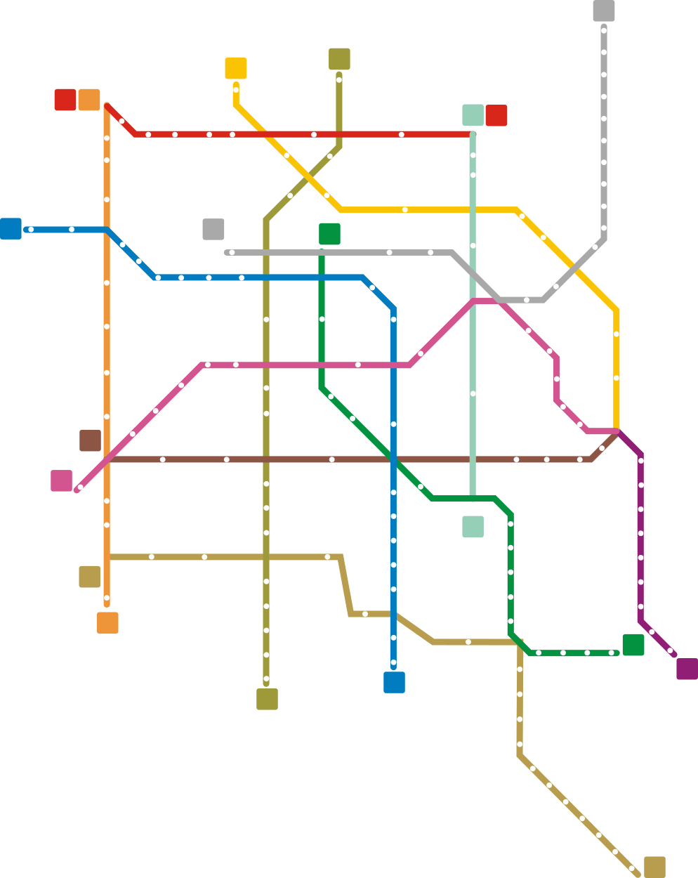 Mapa del Metro CDMX sin nombres