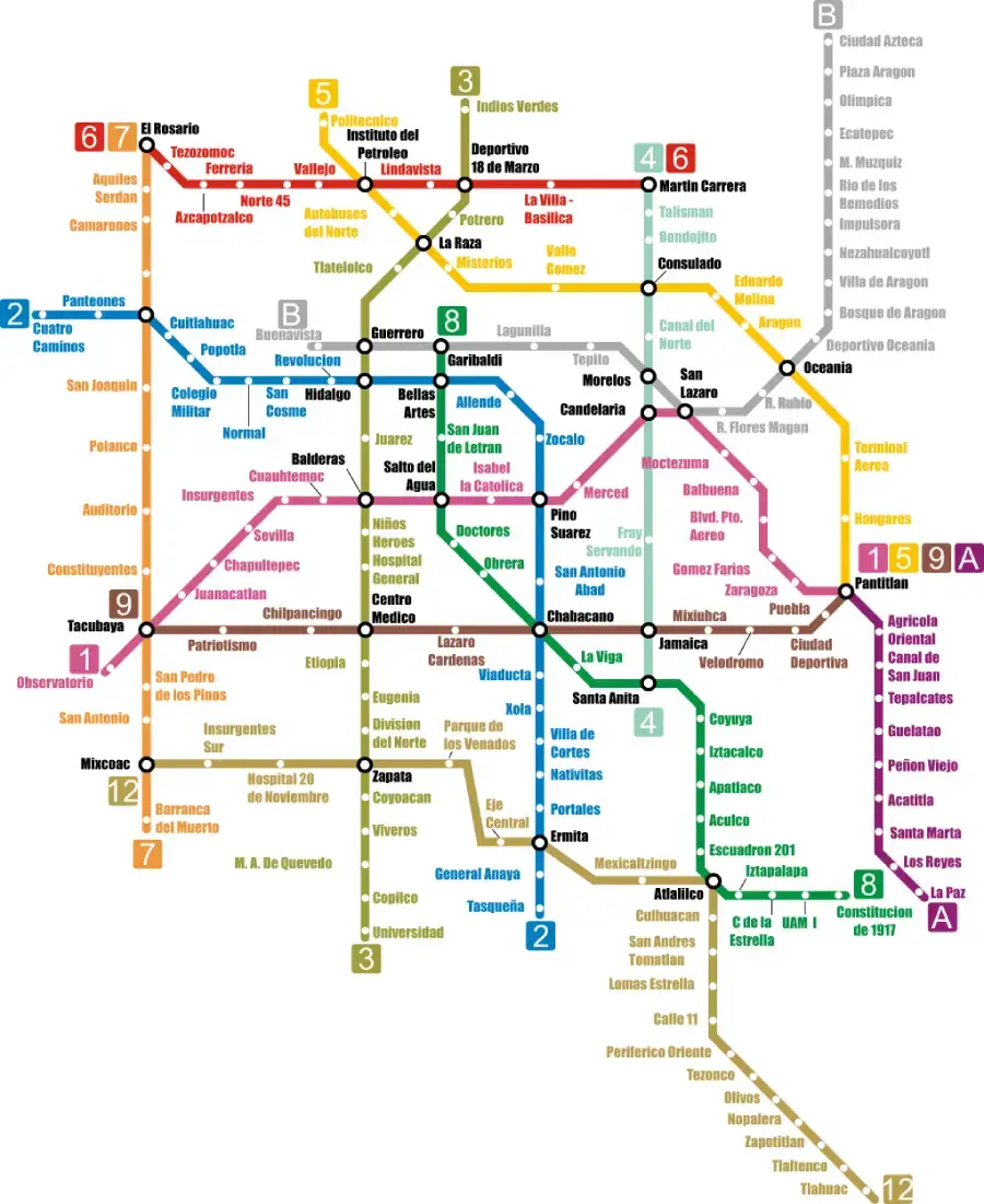 Mapa del Metro CDMX