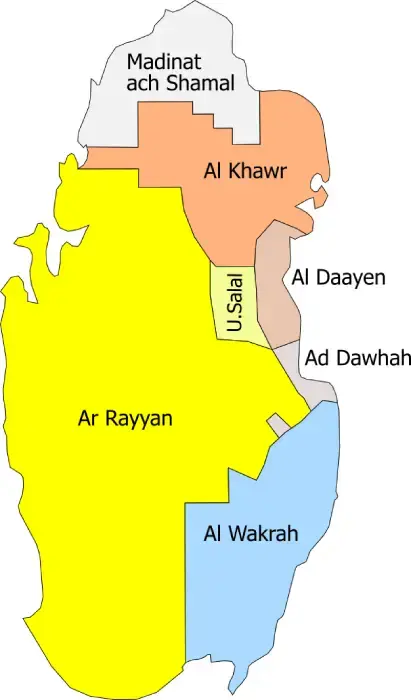 Mapa de Qatar