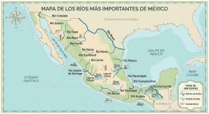 Mapa de ríos de México