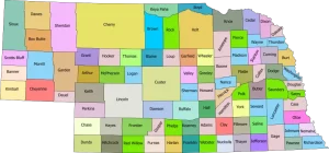 Mapa de Nebraska