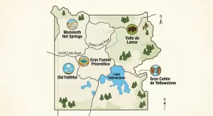 Mapa de Yellowstone