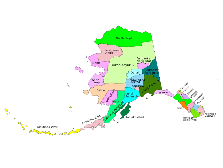 Mapa de Alaska