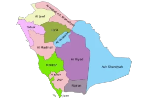 Mapa de Arabia Saudita