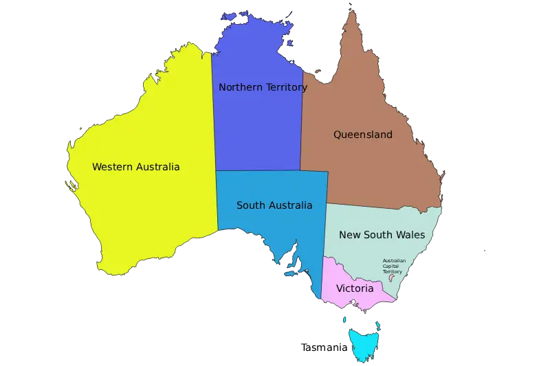 Mapa de Australia