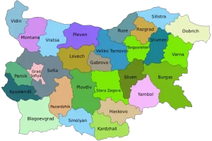 Mapa de Bulgaria