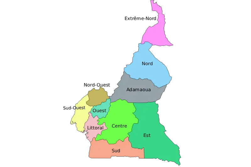 Mapa de Camerún