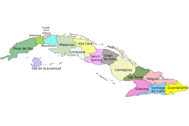 Mapa de Cuba