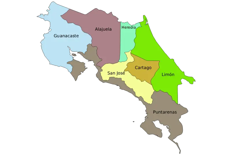 Mapa de Costa Rica