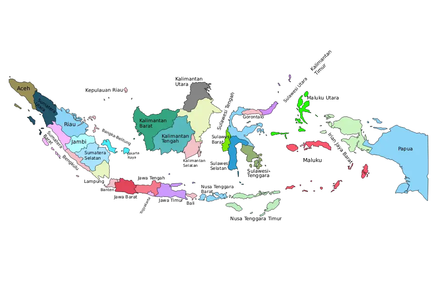 Mapa de Indonesia