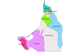 Mapa de Campeche