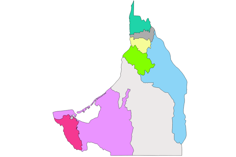 Mapa de Campeche sin nombres