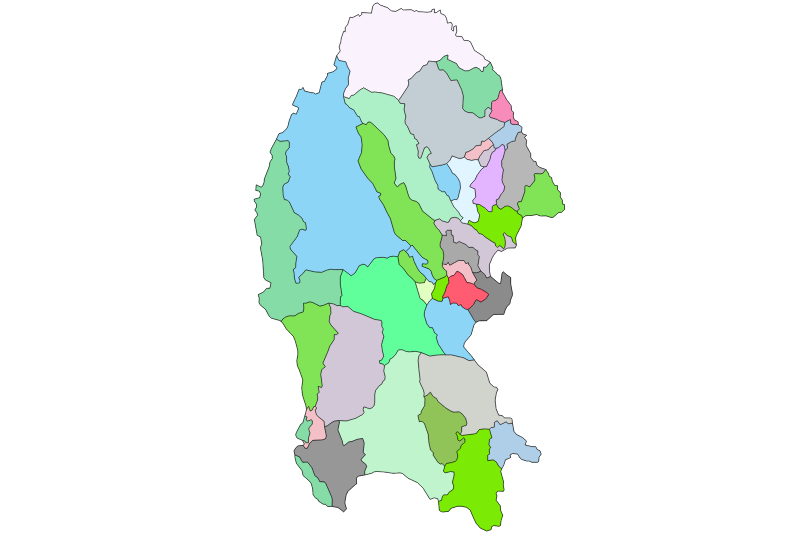 Mapa de Coahuila sin nombres