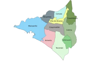 Mapa de Colima