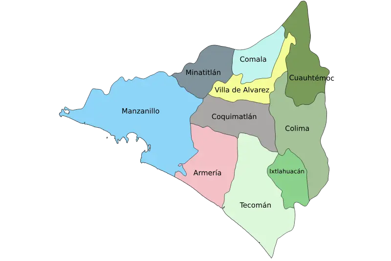 Mapa de Colima