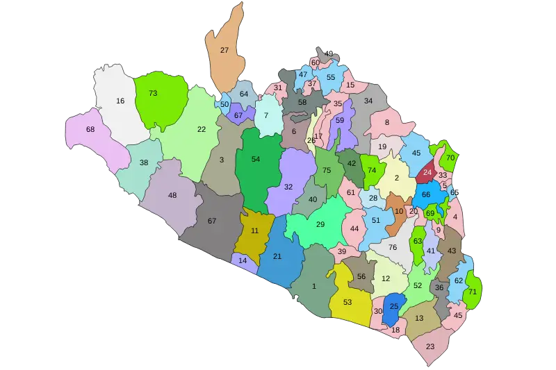 Mapa de Guerrero