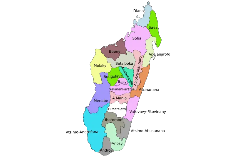 Mapa de Madagascar